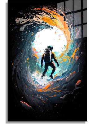 Marsilyan Space/uzay Yapay Zeka Özel Tasarım Cam Tablo Ofis, Mutfak Çocuk Odası, Salon 50