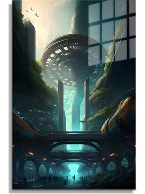 Marsilyan Space/uzay Yapay Zeka Özel Tasarım Cam Tablo Ofis, Mutfak Çocuk Odası, Salon 156