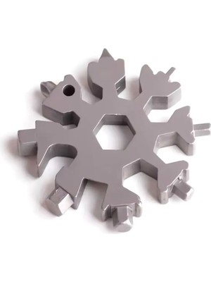 Gift Palace Çok Amaçlı Anahtarlık Açacak Tornavida Alyan Çelik Taşınabilir Kar Tanesi Şeklinde 3 Adet