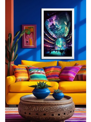 Marsilyan Space, Uzay, Yapay Zeka Mdf Plastik Çerçeveli Dekoratif Tablo 223