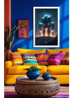 Marsilyan Space, Uzay, Yapay Zeka Mdf Plastik Çerçeveli Dekoratif Tablo 09