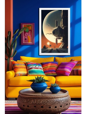 Marsilyan Space, Uzay, Yapay Zeka Mdf Plastik Çerçeveli Dekoratif Tablo 75