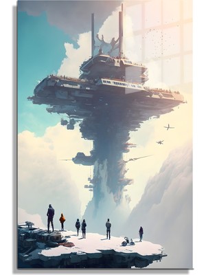 Marsilyan Space/uzay Yapay Zeka Özel Tasarım Cam Tablo Ofis, Mutfak Çocuk Odası, Salon 158