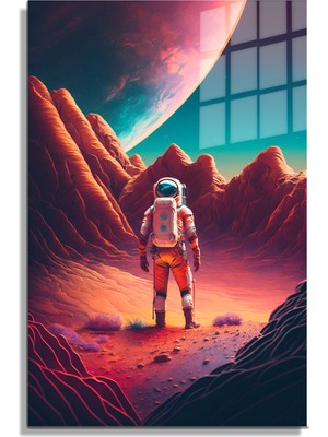 Marsilyan Space/uzay Yapay Zeka Özel Tasarım Cam Tablo Ofis, Mutfak Çocuk Odası, Salon 64