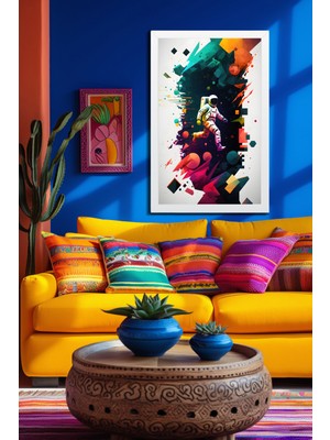 Marsilyan Space, Uzay, Yapay Zeka Mdf Plastik Çerçeveli Dekoratif Tablo 123