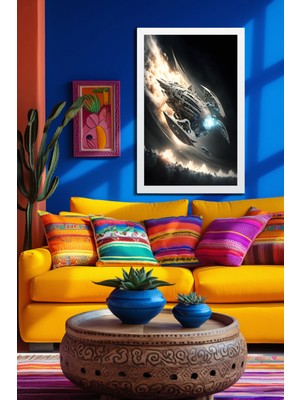 Marsilyan Space, Uzay, Yapay Zeka Mdf Plastik Çerçeveli Dekoratif Tablo 179