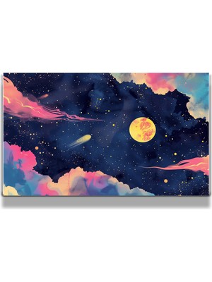 Marsilyan Sanatsal Yapayzeka, Creative Art, 3D Dekoratif Baskı Yatay Cam Tablo 391