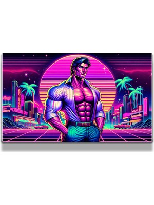 Marsilyan Sanatsal Yapayzeka, Creative Art, 3D Dekoratif Baskı Yatay Cam Tablo 293