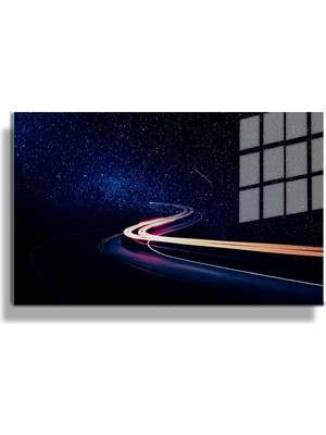 Marsilyan Sanatsal Yapayzeka, Creative Art, 3D Dekoratif Baskı Yatay Cam Tablo 28