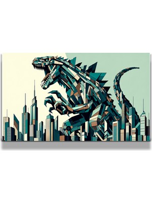 Marsilyan Sanatsal Yapayzeka, Creative Art, 3D Dekoratif Baskı Yatay Cam Tablo 301