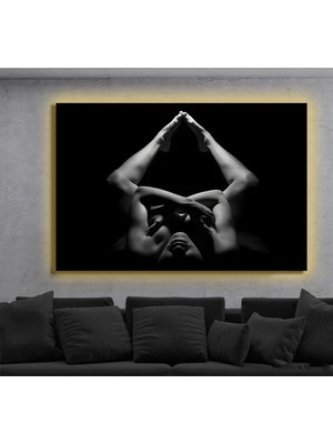 Marsilyan LED Işıklı Kanvas Tablo, 3D Dekoratif Baskılı Tablo Yapay Zeka Destekli Modern Tasarımlar 06