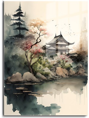 Marsilyan Doğa, Manzara 3D Dekoratif Bask  Cam Tablo 57