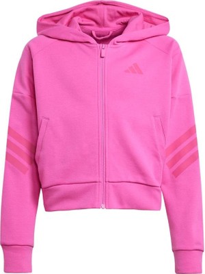 adidas Unisex Çocuk  Pembe  KAPŞONLU CEKET JG FI 3S FZ JJ4849