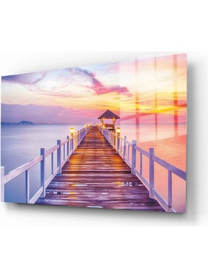 Marsilyan Doğa, Manzara 3D Dekoratif Baskı Yatay Cam Tablo 01