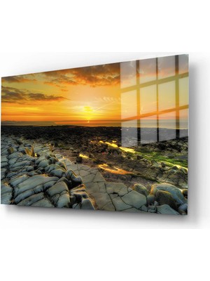 Marsilyan Doğa, Manzara 3D Dekoratif Baskı Yatay Cam Tablo 01