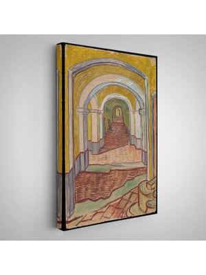 Vincent Van Gogh - Akıl Hastanesi Koridor Girişi Tablo - Corridor In The ASYLUM-7474