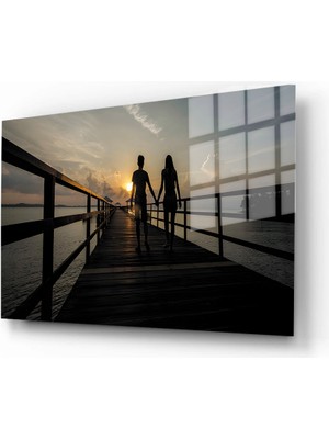 Marsilyan Doğa, Manzara 3D Dekoratif Baskı Yatay Cam Tablo 01