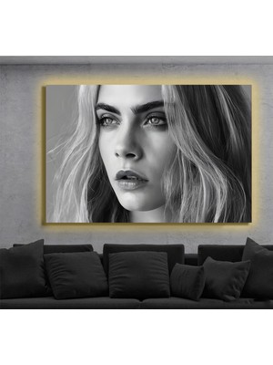 Marsilyan LED Işıklı Kanvas Tablo, 3D Dekoratif Baskılı Tablo Yapay Zeka Destekli Modern Tasarımlar 75