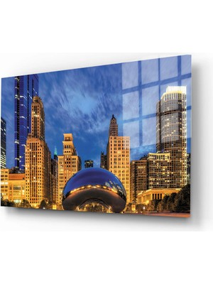 Marsilyan Doğa, Manzara 3D Dekoratif Baskı Yatay Cam Tablo 01