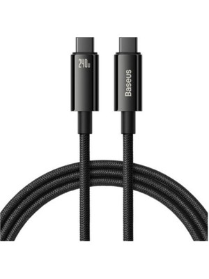 Baseus Tungsten Gold 240W PD 3.1 Type-C to Type-C Kablo 1m – MacBook, Telefon ve Tablet Uyumlu