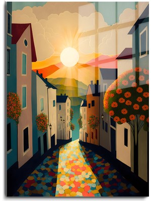 Marsilyan Doğa, Manzara 3D Dekoratif Bask  Cam Tablo 48