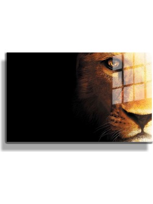 Marsilyan Eğlenceli Hayvanlar, Yapay Zeka Destekli, 3D Dekoratif Baskı Yatay Cam Tablo 35