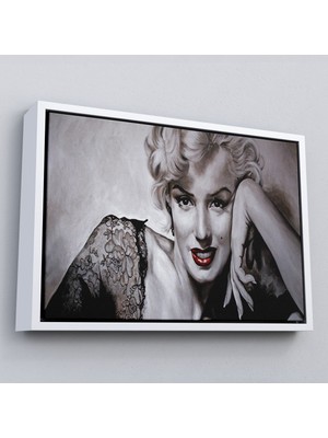 Marsilyan Çerçeveli Marilyn Monroe Dekoratif Duvar TABLOSU-6610