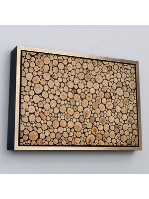 Marsilyan Çerçeveli Odun Kütükler Kanvas TABLO-5077