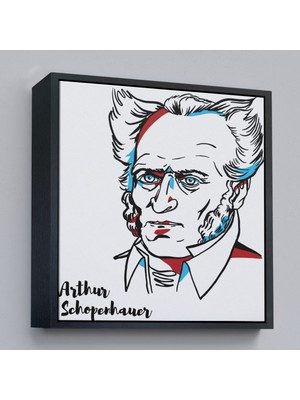 Marsilyan Çerçeveli Arthur Schopenhauer Dekoratif Kanvas TABLO-5821