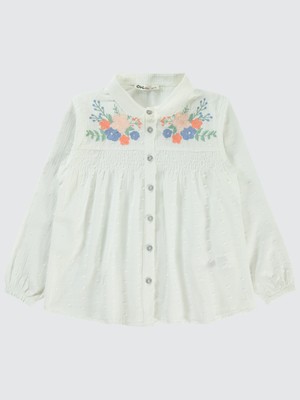 Civil Girls Kız Çocuk Gömlek 10-13 Yaş Ekru