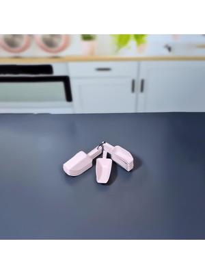 Hometarz 12'li Plastik Ölçü Kabı Kaşığı Baharat Erzak Küreği