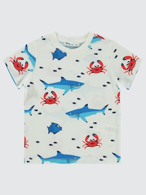 Civil Boys Erkek Çocuk Tişört 2-5 Yaş Ekru