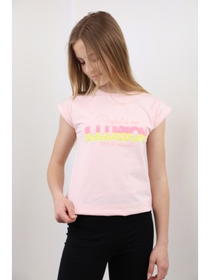 Toontoy Kız Çocuk Baskılı Tişört