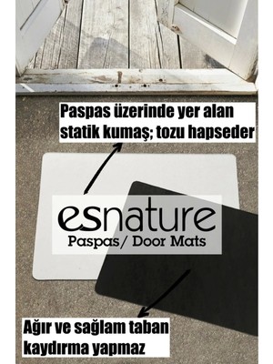 Esnature Sevimli Tembel Kedi Kapı Önü Paspası 45 x 70  cm