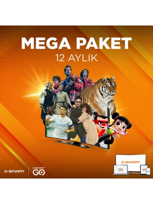 D-Smart GO Mega 12 Aylık Dijital Abonelik Kodu
