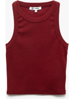 Koton Halter Yaka Fitilli Slim Fit Crop Kadın Atlet