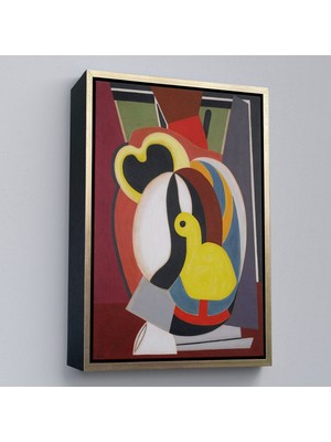 Marsilyan Çerçeveli Auguste Herbin - Soyut Sanat Kompozisyon TABLOSU-8102