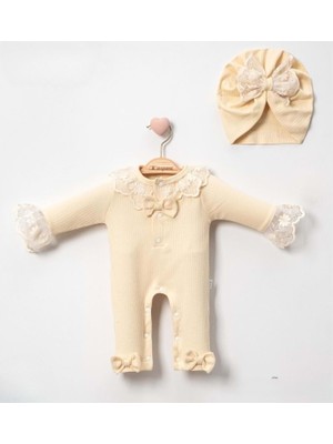 Gültekin Bebe Cayzen Brode Işlemeli Kız Tulum 1057254 - Krem