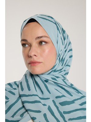 Pure Tone Şal - V Desen - Su Yeşili - Yeşil