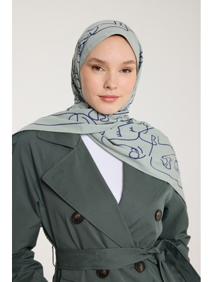 Pure Tone Şal - Marjinal Desen - Çağla - Laci