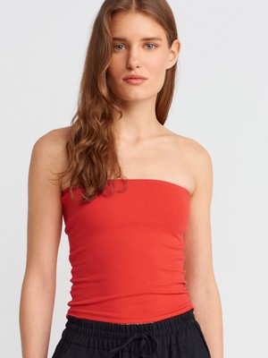 Dilvin 20659 Kırmızı Crop Top Pamuklu Kadın Atlet M Beden Nefes Alabilir Yazlık Rahat Tasarım