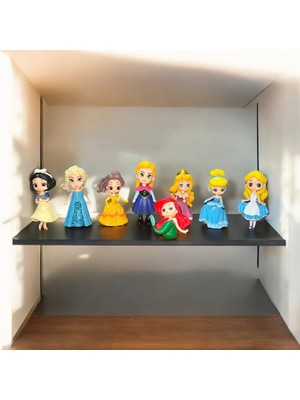 Dısney Prenses Karakterleri 8li Set Ariel Belle Cinderella Rapunzel Mulan Jasmine Snow White Aurora