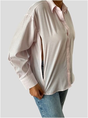 Emzirme Gömleği Pembe- Gizli Fermuarlı