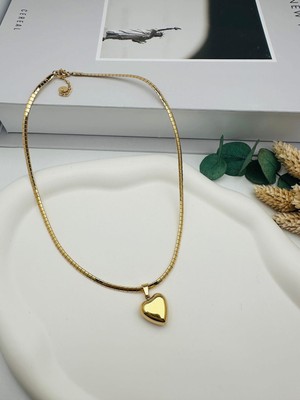 Kalpli Çelik Kolye (Gold) 0106323