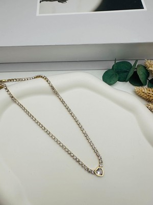 Kalpli Su Yolu Çelik Kolye (Gold) 0106325