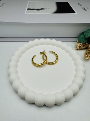 Gly Çlk Bijuteri Halka Çelik Küpe KP397(Gold)