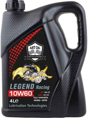 Art Oil Legend Racing 10W60 Motor Yağı (4litre) Yüksek Sıcaklıklarda Çalışan Yarış Araçları Motor Yağı (2025 Üretim)