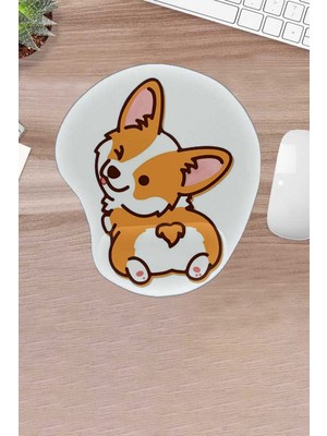 Karmat Komik Köpek Desenli, Bilek Destekli, Konforlu, Mouse Pad, Bilgisayar Faresi Aksesuarı