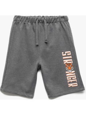 Koton Beli Bağlamalı Baskı Detaylı Şort