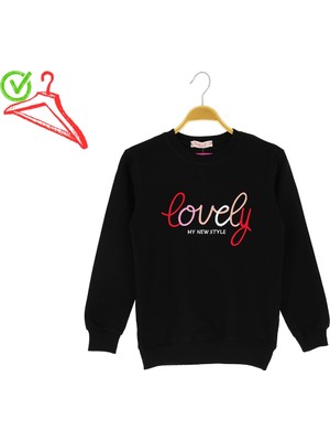 Kız Çocuk Sweatshirt Lovely Baskılı